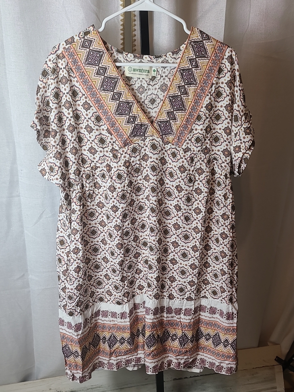 Aventura Dress Lightweight Boho Womens Large